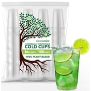 Stock Your Home 16 oz Clear PLA Cold Cups 50 Pack Disposable Party Cups for Water Wine Beer Sample Cups
