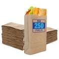 thumbnail image 1 of Stock Your Home 2 Lb Kraft Small Brown Paper Bags (250 Count) Mini Size Bag for Packing Breakfast Food, Snack, or Lunch Items - Blank Bulk Pack, Disposable Sack for Arts & Crafts Projects, 1 of 7