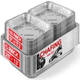 thumbnail image 1 of Chafing Dish Buffet Set Disposable - 21 x 13 (5 Pack) 9 x 13 (10 Pack) Aluminum Serving Trays, Catering Pans for Keeping Food Warm, Foil Chaffing Dishes for Buffets and Parties, Warming Tray, 1 of 5