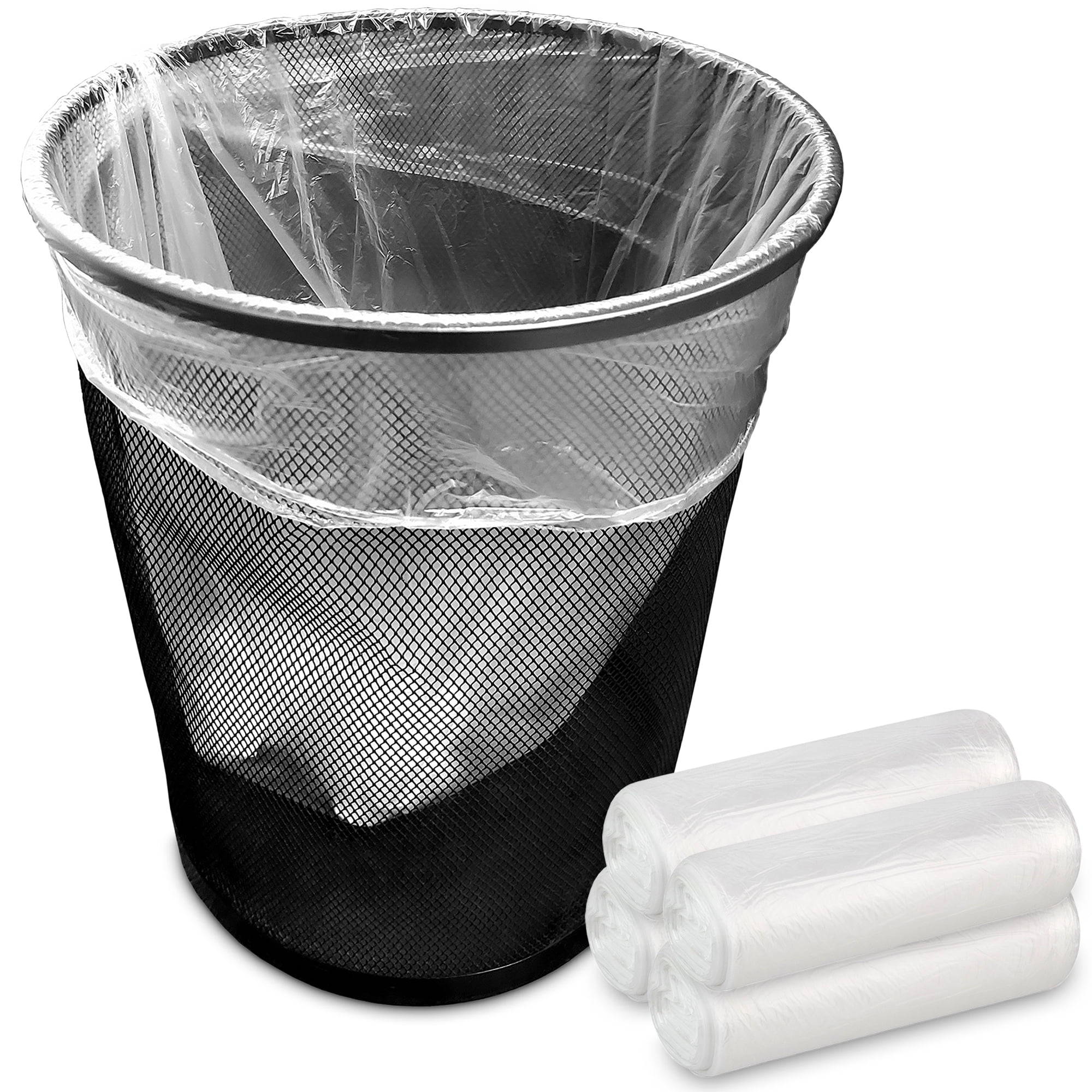 Clear 4 Gallon Unscented Plastic Trash Bags, 200 Pack