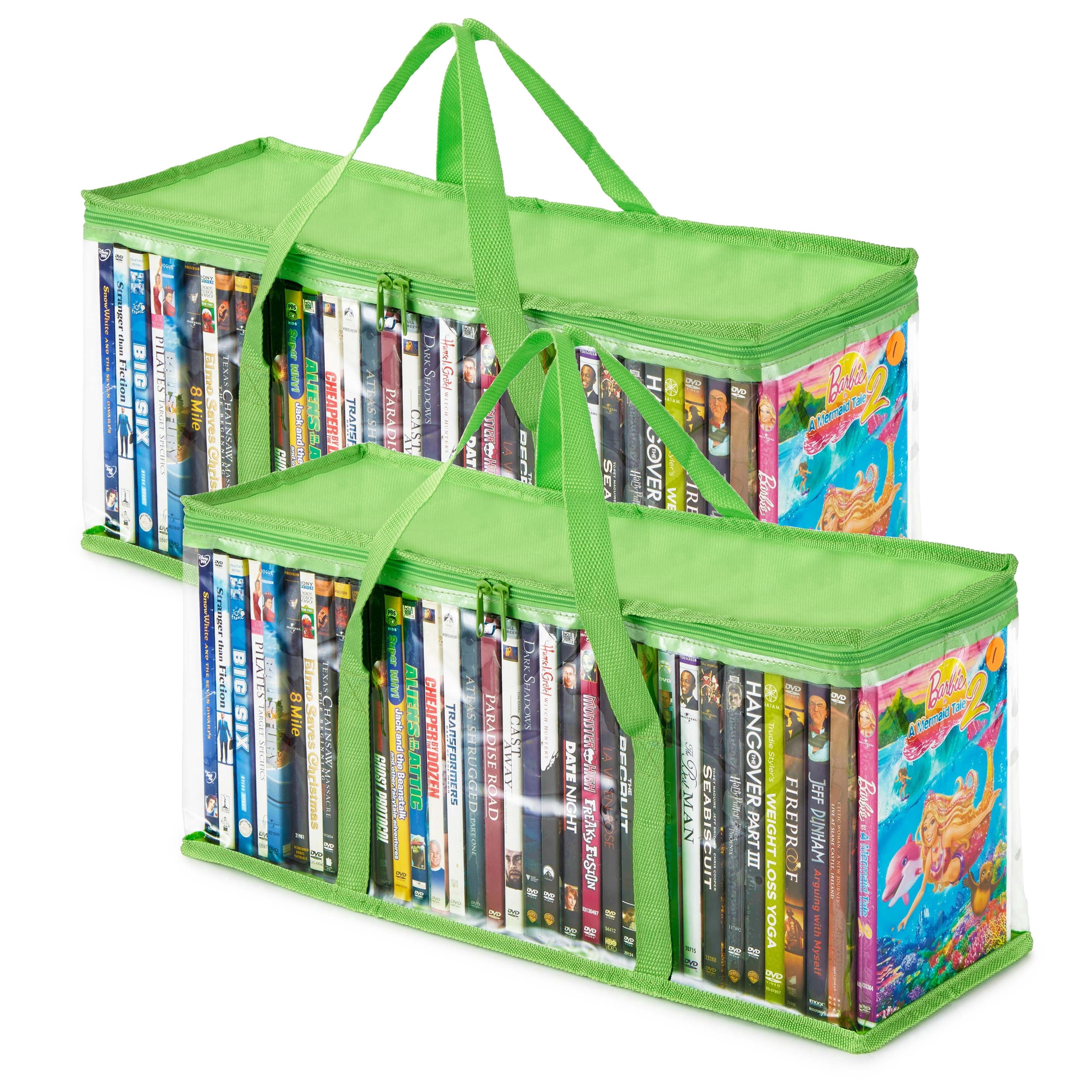 Stock Your Home DVD Storage Bags (Set of 2) Media Organizer Bag for ...
