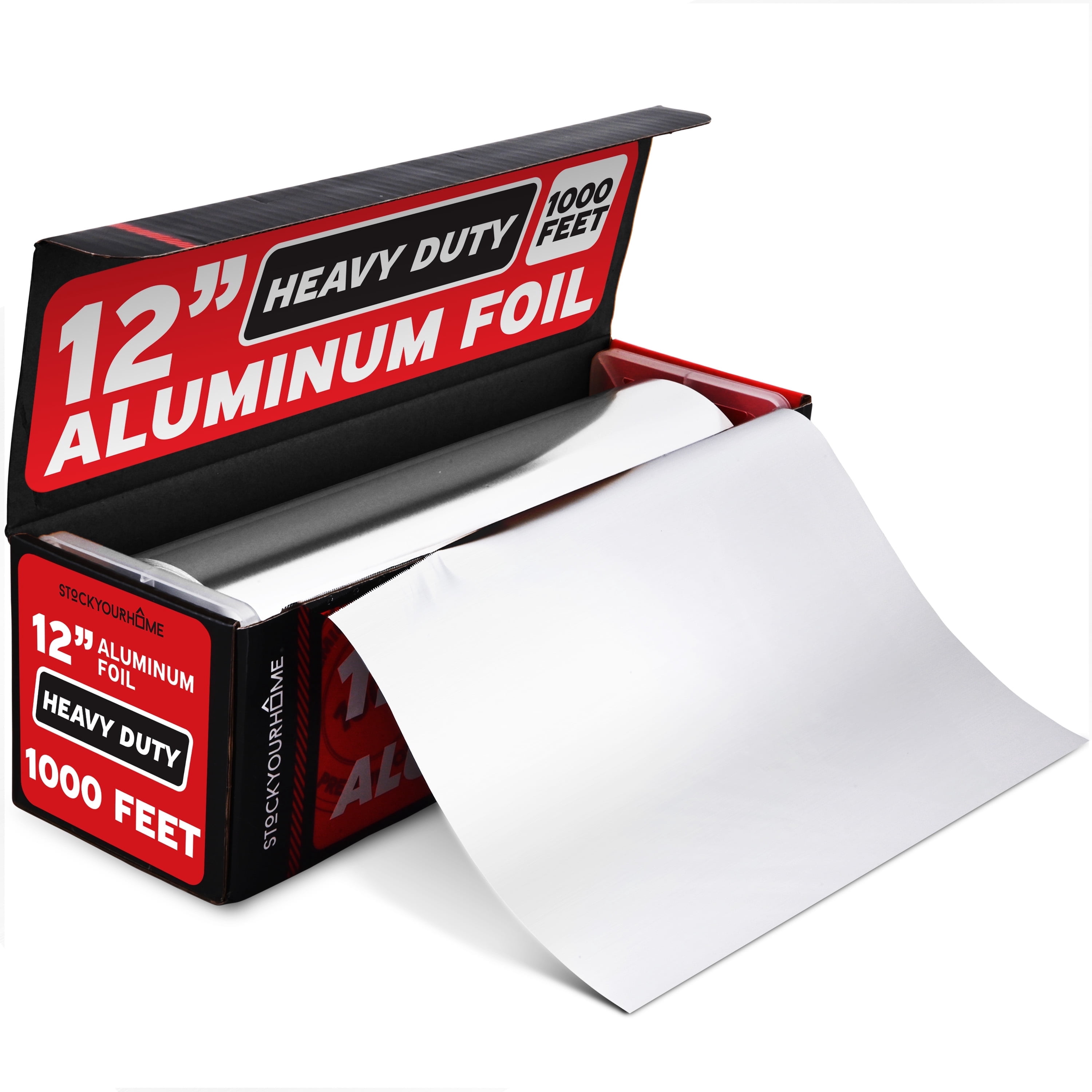 Free Shipping! Stock Your Home Heavy Duty Aluminum Foil Roll, 1000
