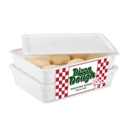 Stock Your Home Pizza Dough Proofing Container with Lid 2 Pack, Homemade Bread Dough Proofing Box, Pizza Dough Container, Pizza Dough Box, Pizza Proofing Box, Pizza Box for Proofing Dough