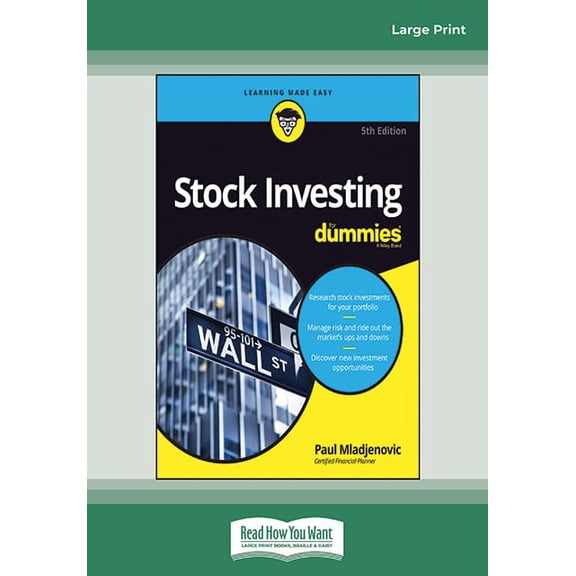 Pre-Owned Stock Investing For Dummies, 5th Edition: [Large Print 16 pt] Paperback