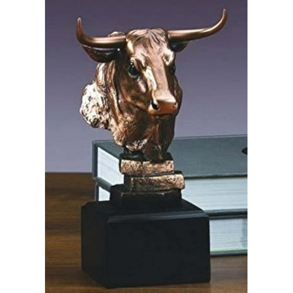 Stock Market Bull Bust - Wall Street Bronze Finish Statue Figurine