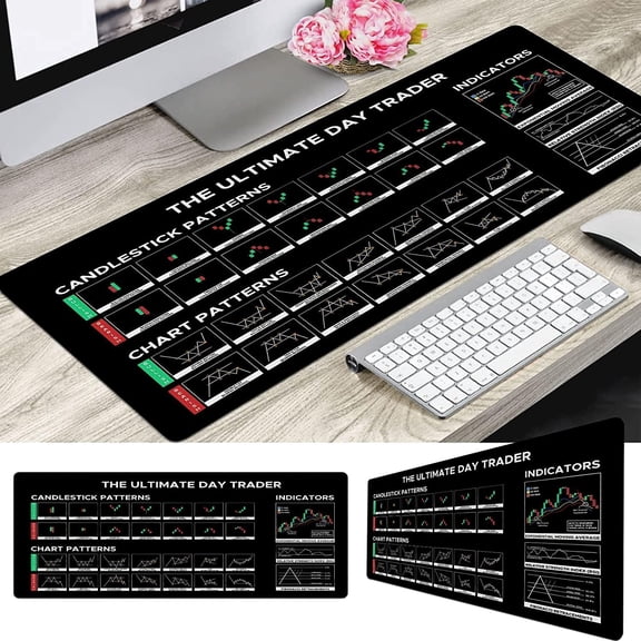 Stock Market Day Trader Gift Crypto Gift Trader Investor Gift Mouse Mat Large Gaming Pad for Mouse and Keyboard Mouse Mat Pad