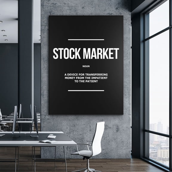 Stock Market Definition Finance Quote Investor Trading Motivation Poster