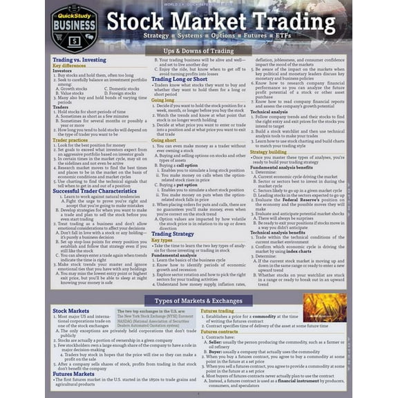 Stock Market Trading : QuickStudy Laminated Reference Guide (Edition 1) (Other)