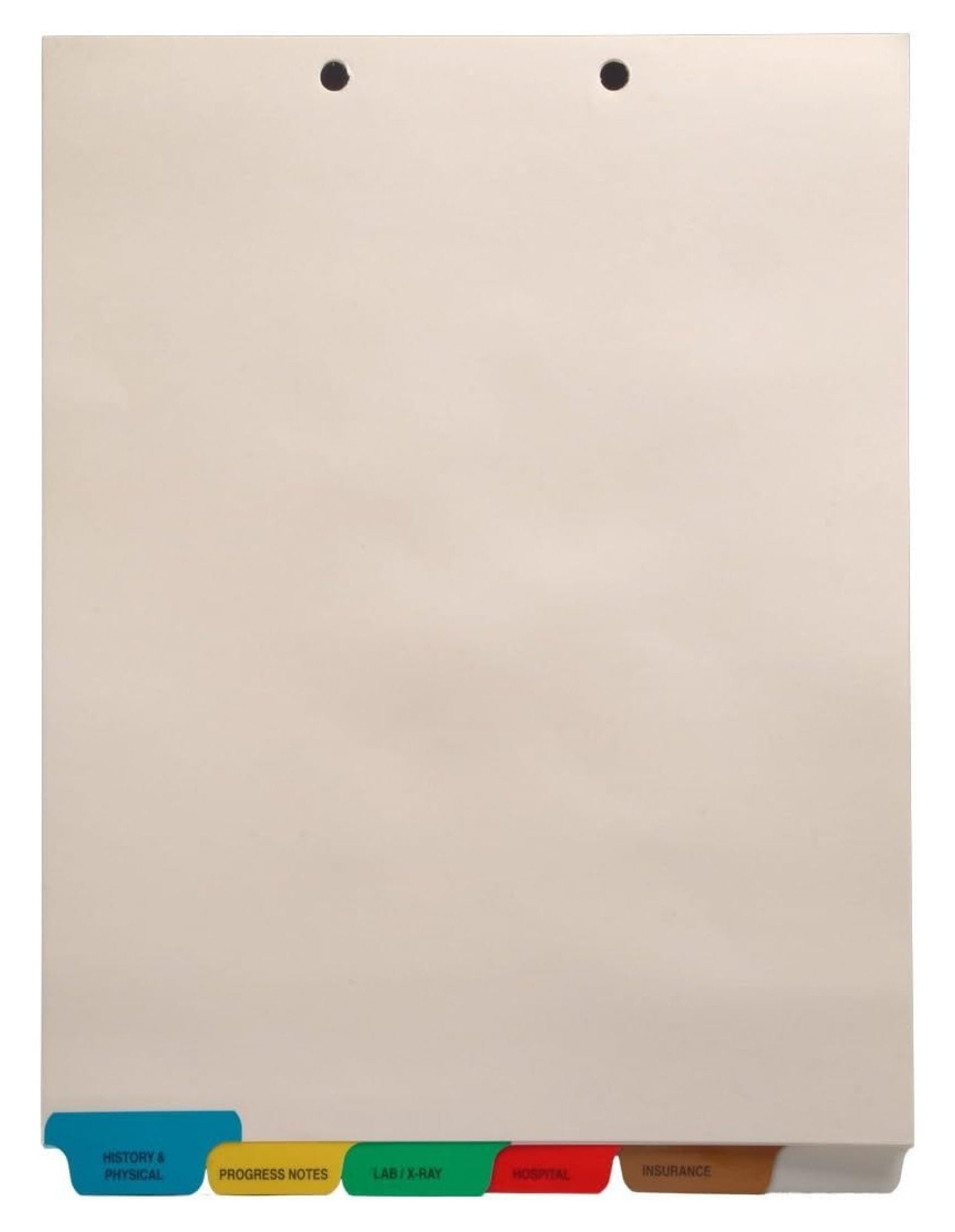 Stock Medical Chart Divider Sets, Bottom Tabs, 1/6th Cut (65 Sets of 6