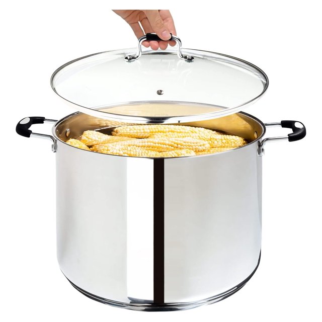 Stock Pot, Large Stainless Steel 20 Quart StockPot, Large Cooking Pot