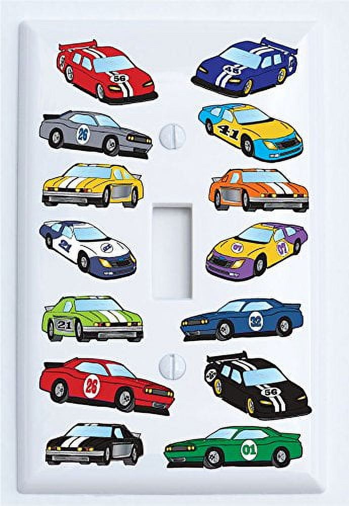 Stock Race Car Light Switch Plate Covers and Outlet Covers Race Car