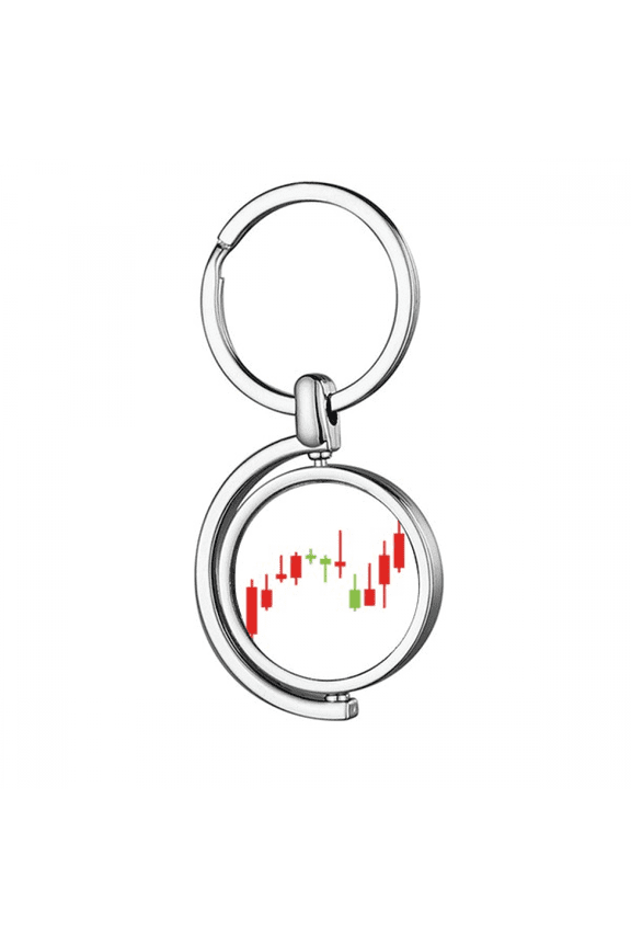 Stock Securities Volatility Bull Market Good Luck Rotating Keychain Metal Keyring Holder
