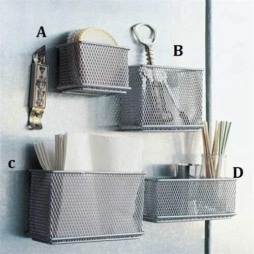 Stock Show 4Pcs Magnetic Sturdy Mesh Desk Tray/File Organizer