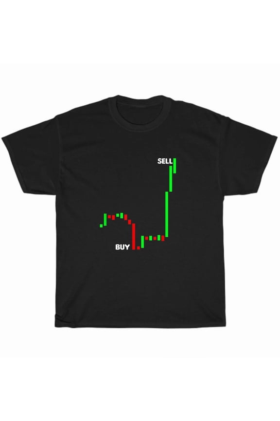 Stock Trading Pips Buy Sell Investor Market Chart Fun Finance Unisex T-Shirt, up to size 5XL
