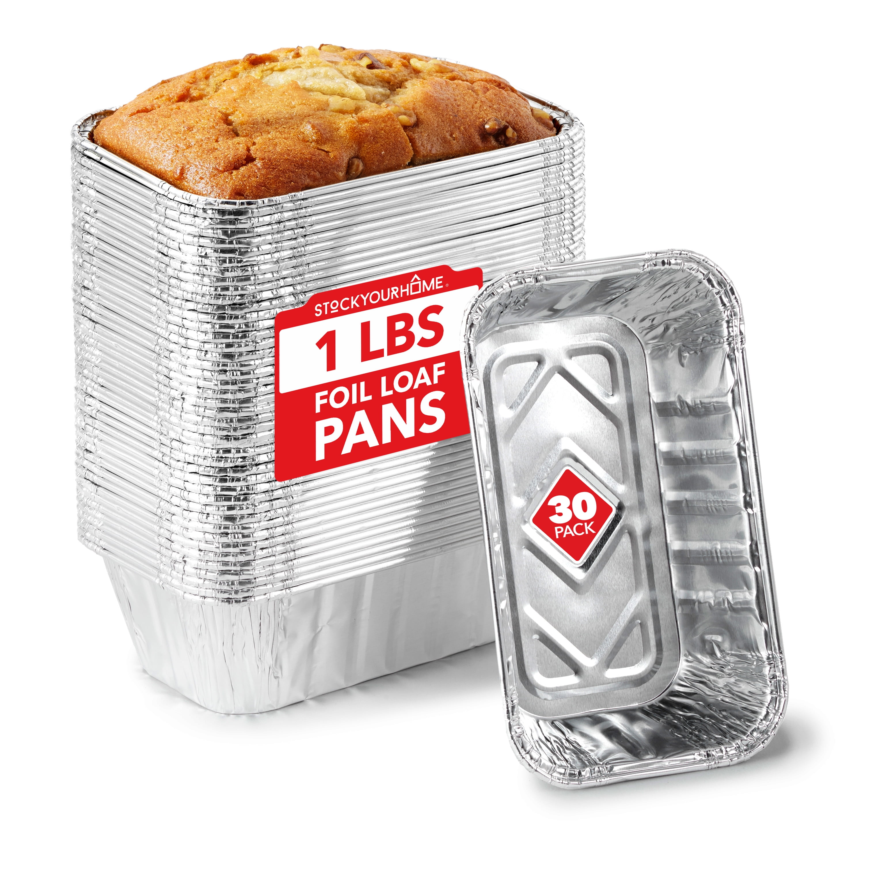Stock Your Home 1 Lb Aluminum Foil Mini Loaf Pans (30 Pack
