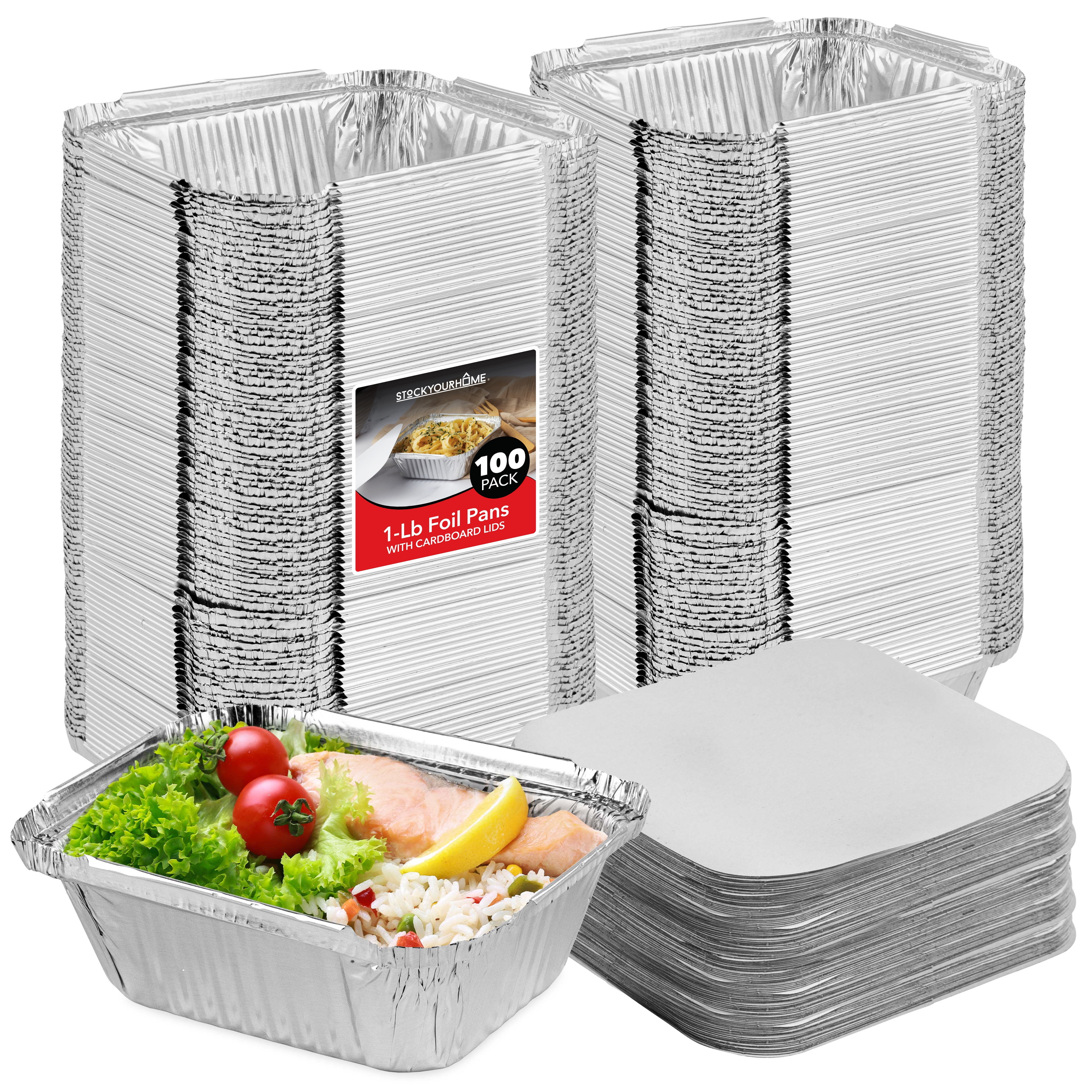 25-Pack Aluminum Foil Pans With Lids – 9x7 Inch Oblong Disposable Pans For Baking, Cooking & Catering