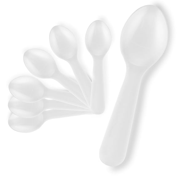 Stock Your Home 1000 Count 3-Inch Plastic Mini Taster Spoons - Perfect for Sampling, Desserts, and Parties, Disposable and Durable Utensils