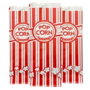 Stock Your Home 2 oz Paper Popcorn Bags Bulk (100 Pack) Large Red & White Pop-Corn Bag Disposable