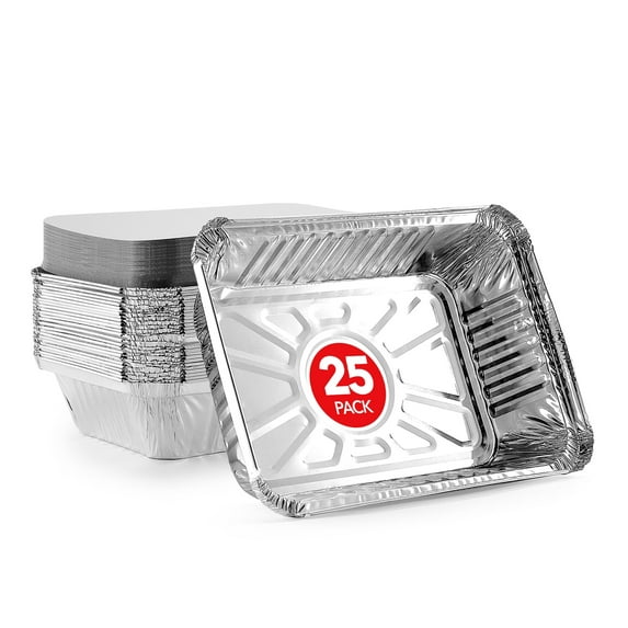 Stock Your Home 2073 Aluminum Take Out Tray, 2 lb, (25 Pack)