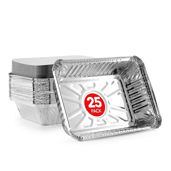 Stock Your Home 2073 Aluminum Take Out Tray, 2 lb, (25 Pack)