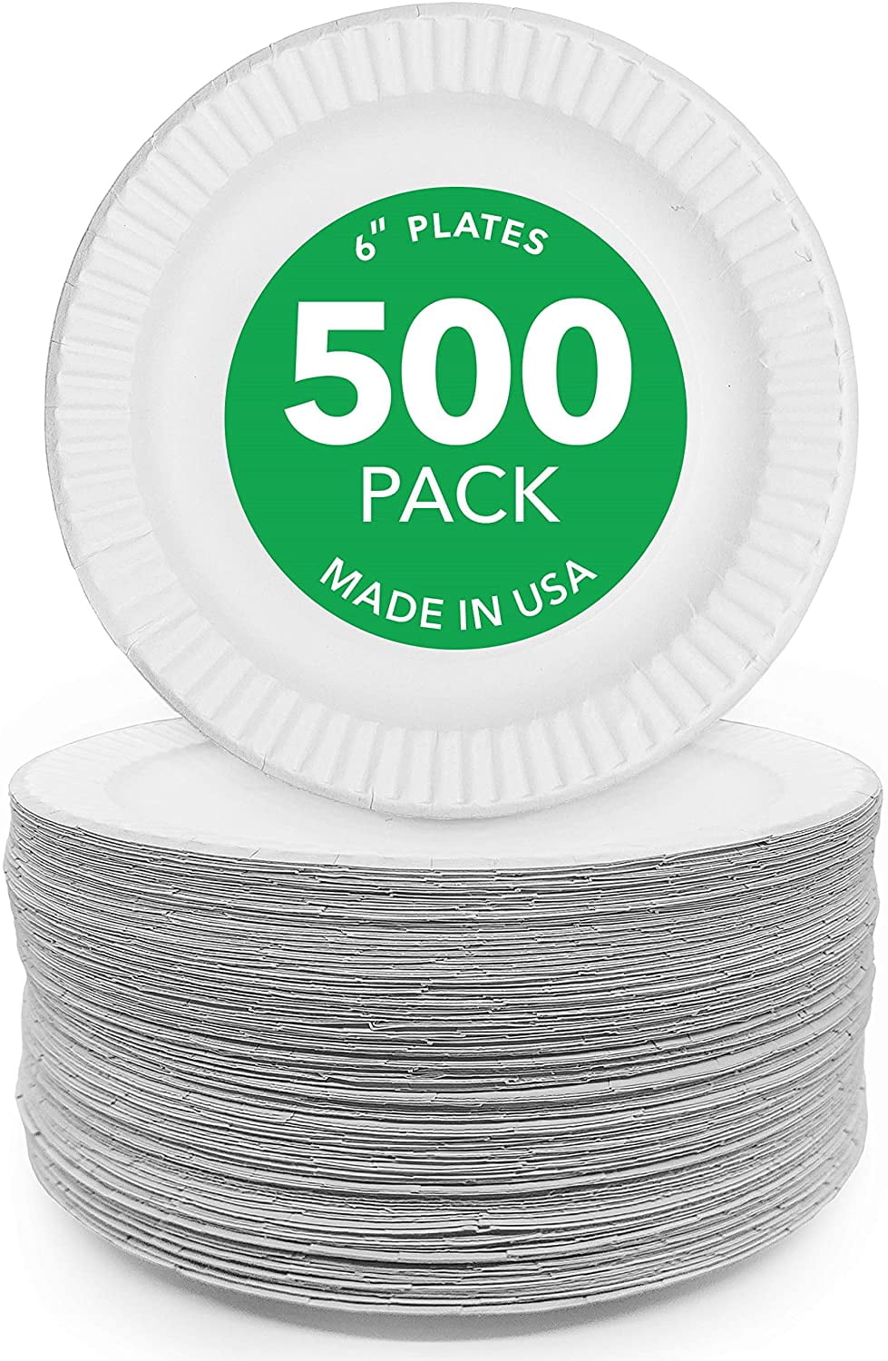 Stock Your Home 6-Inch Paper Plates Uncoated, Everyday Disposable
