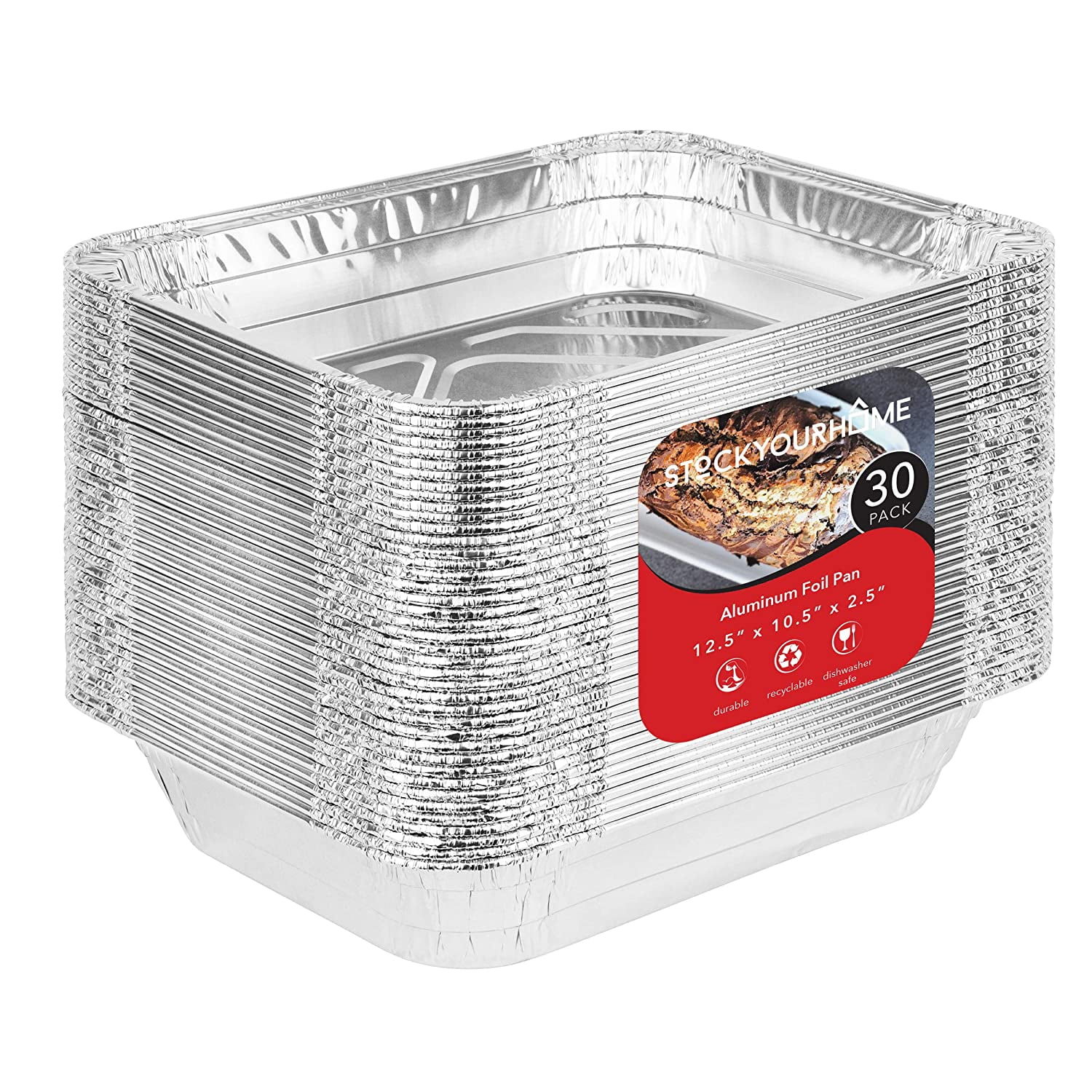 Reynolds 24 lbs. Aluminum All Purpose Disposable Pan (4-Pack) 00Z9091200RK  - The Home Depot