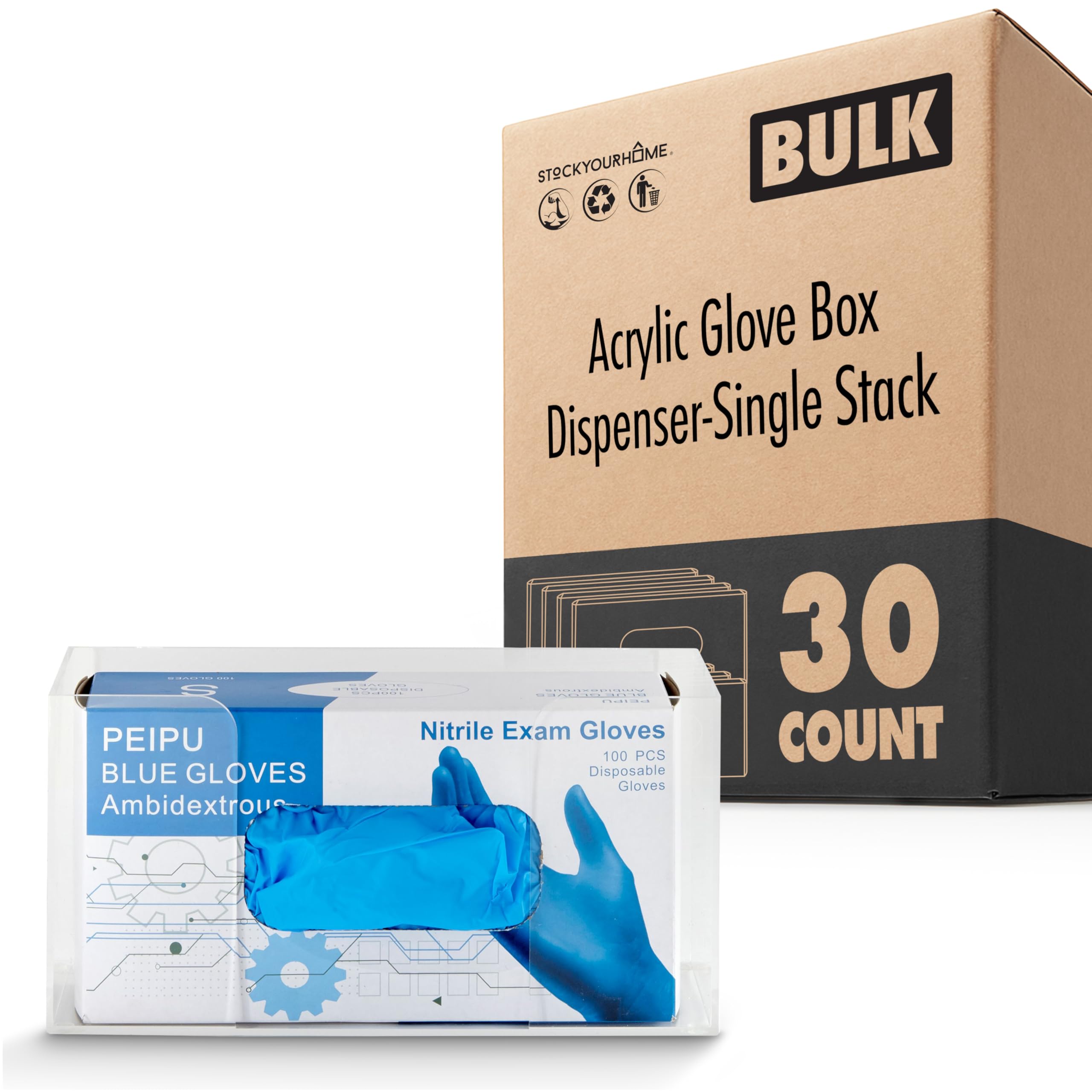 Stock Your Home Acrylic Single Gloves Dispenser, Tissue Box Shelf ...