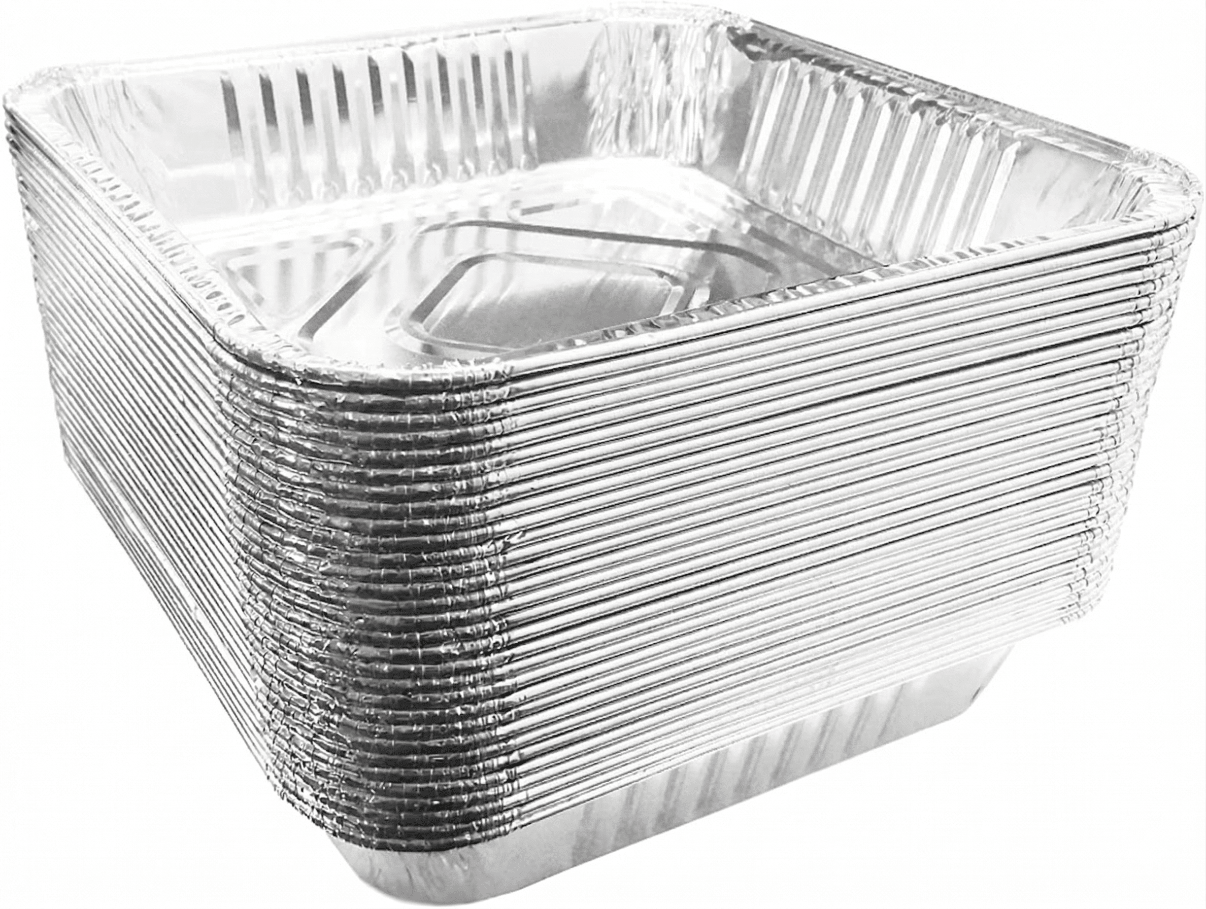 Stock Your Home 9x9 Aluminum Foil Pans - 8.75" L Rim (30 Pack) Square Tins for Toaster Oven- Cooking Lasagna, Casserole, and Doing Food Prep - Disposable Baking