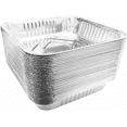 thumbnail image 1 of Stock Your Home 9x9 Aluminum Foil Pans - 8.75" L Rim (30 Pack) Square Tins for Toaster Oven- Cooking Lasagna, Casserole, and Doing Food Prep - Disposable Baking Pan for Cake or Brownie Dish, 1 of 7