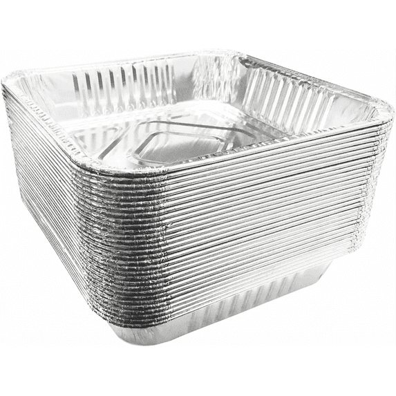 Stock Your Home Aluminum Foil Pans 9x9 Sqaure Baking Pans,30 Pack