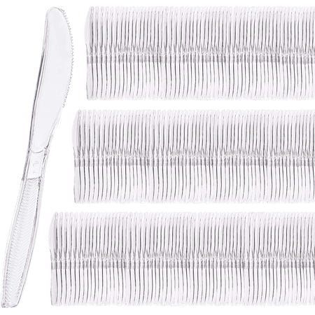 Stock Your Home Clear Plastic Knives (300 Pack)