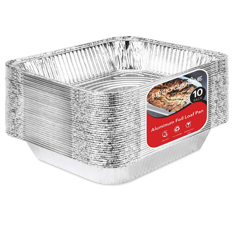 Home Stockware 10 Pack Aluminum Pans - 9x13 Aluminum Foil Pans with  Silicone Brush - Disposable Aluminum Tin Foil Pans without Lids for  Cooking, Baking, BBQ, Grilling, Storing, Prepping Food Foil Tray - Yahoo  Shopping
