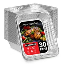 Aluminum 9x13 Disposable Foil (30 Pack) – Half Size Deep Steam Table for Cooking, Heating, Storing, Prepping Food