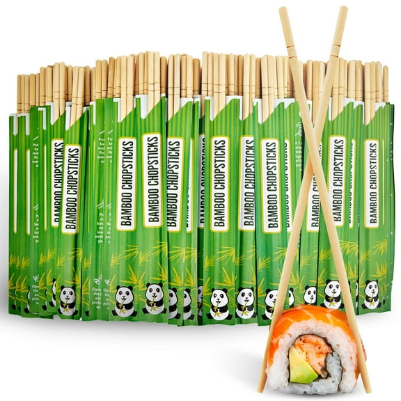Stock Your Home Disposable Bamboo Wooden Asian Food Chopsticks ( 200 Pairs)