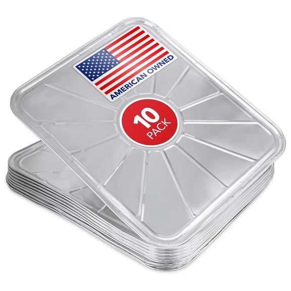 Disposable Foil Oven Liners (10 Pack) Oven Liners for Bottom of Electric Oven and Gas Oven - Reusable Oven Drip Pan Tray for Cooking and Baking - 18.5" x15.5