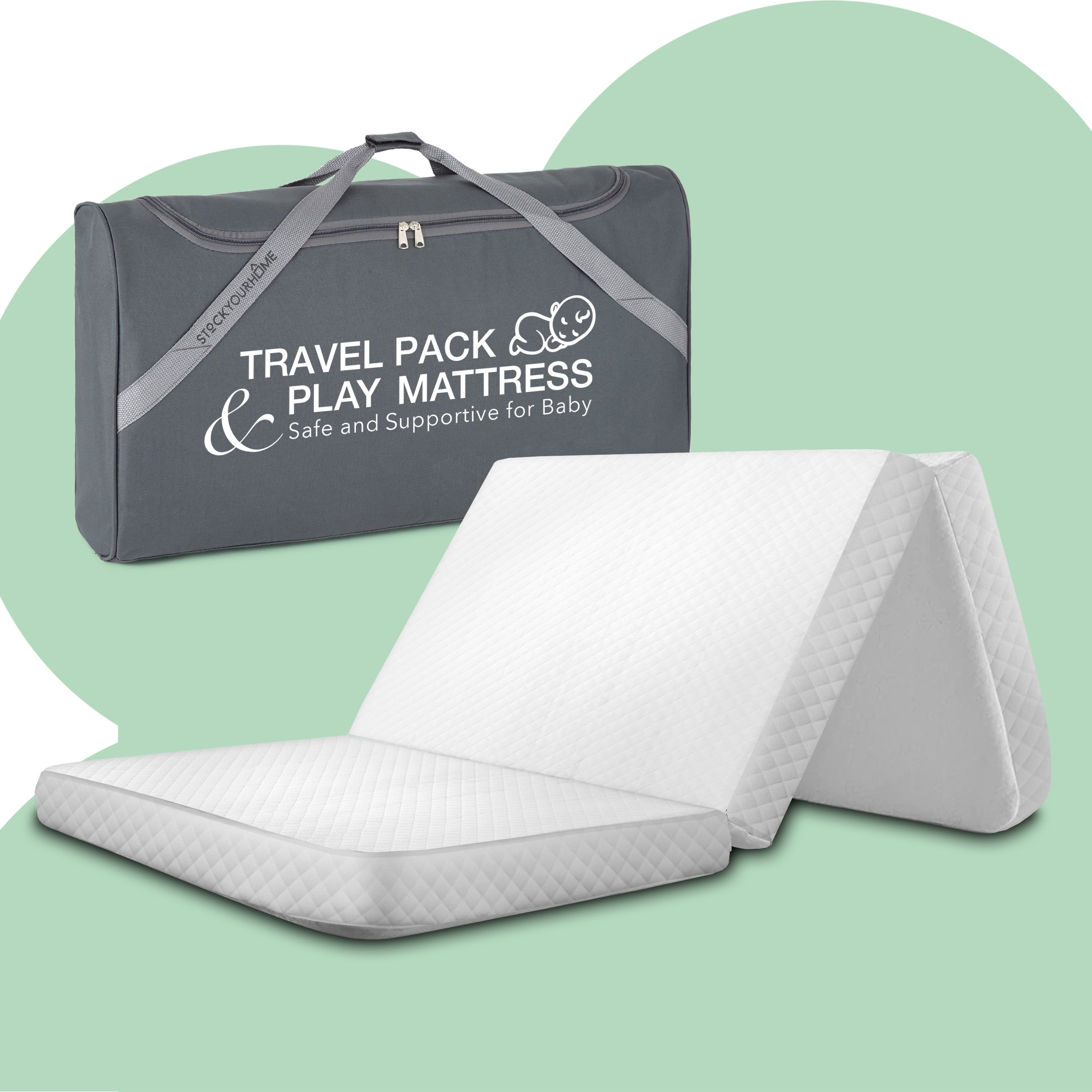 Stock Your Home Foldable Pack & Play Mattress with Waterproof Cover