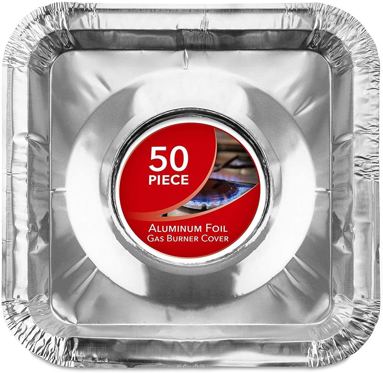 Stock Your Home Gas Burner Covers (50 Pack) Disposable Aluminum Foil