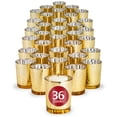 Stock Your Home Gold Votive Candle Holders Bulk Pack (36 Count), Tea