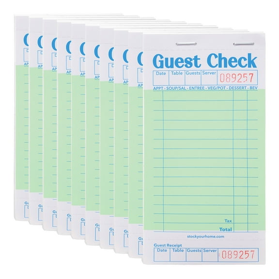 Stock Your Home Guest Check Book, 50 Checks Per Book