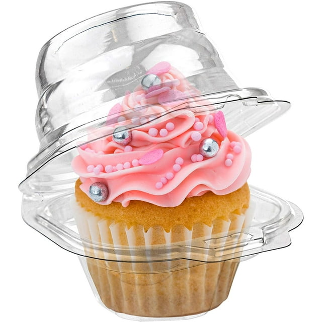 Stock Your Home Individual Plastic Cupcake Containers (100 Count