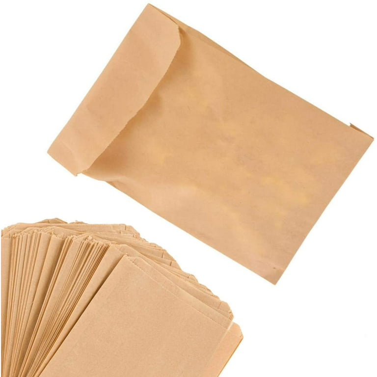 Stock Your Home Kraft Brown Wax Paper 8x6 Sandwich Bags (200 Pack)