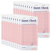 Stock Your Home Guest Check Books for Servers, 20 Pack, Pink
