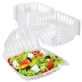 thumbnail image 1 of Stock Your Home Plastic 8 x 8 Inch Clamshell Takeout Tray (25 Count) – Disposable Hinged Containers for Dessert, Salads, Pasta, Sandwiches & More, 1 of 7