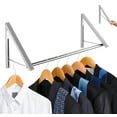 Stock Your Home Retractable Stainless Steel Clothes Rack, WallMounted
