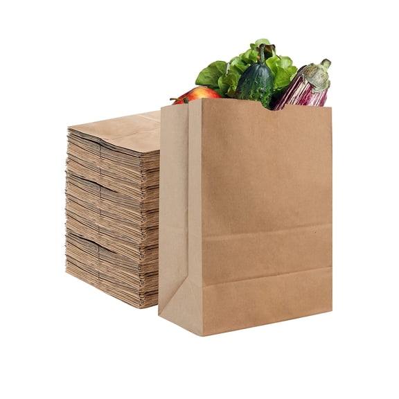 Stock Your Home 52 lb Kraft Brown Paper Bags (70 Count) – Bulk Large Grocery Bags for Shopping