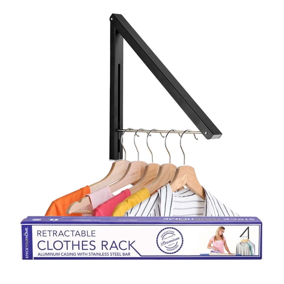 Stock Your Home Single Foldable Clothing Rack, Aluminum