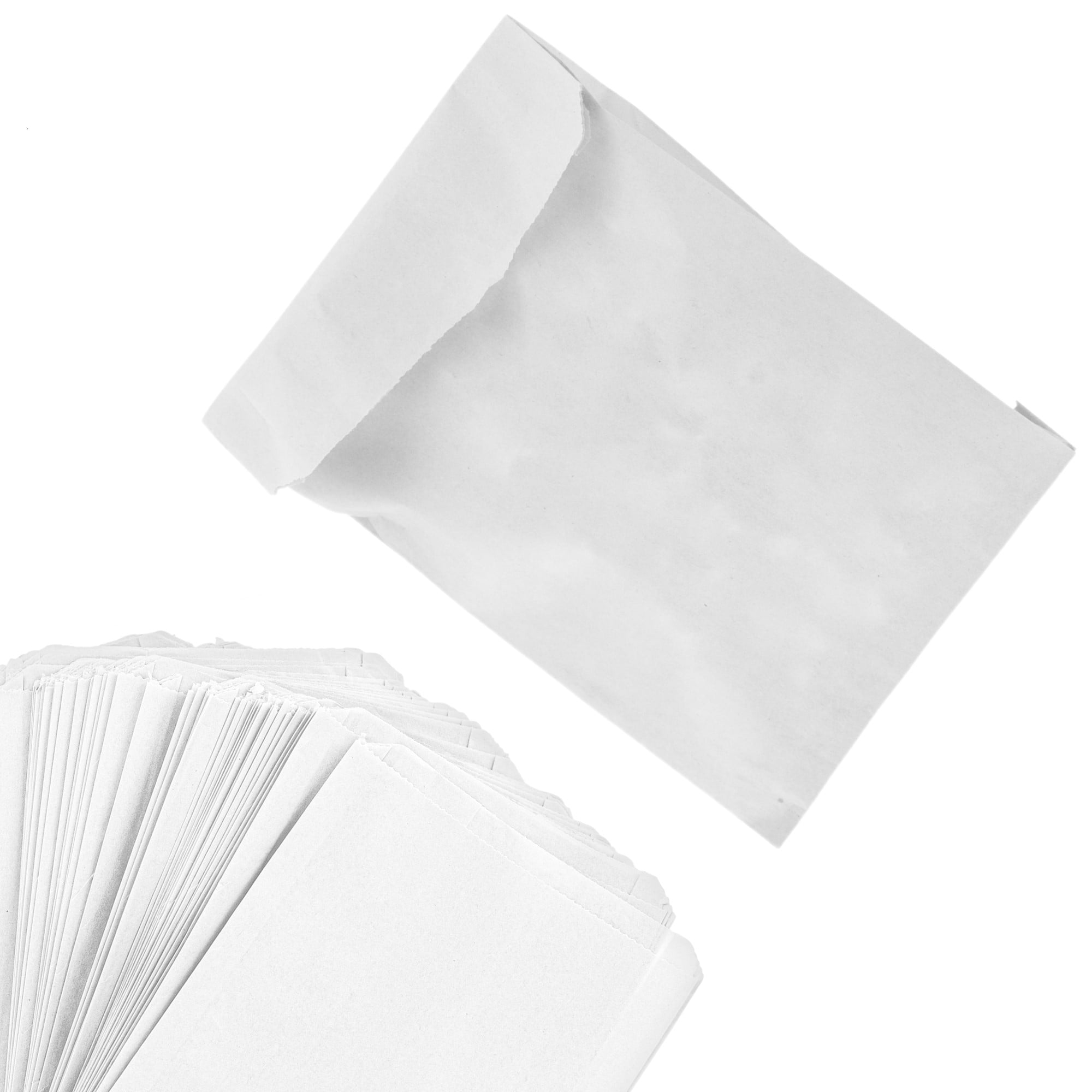 MT Products 6 x 4.5 White Wax Small Paper Bags/Glassine Bag