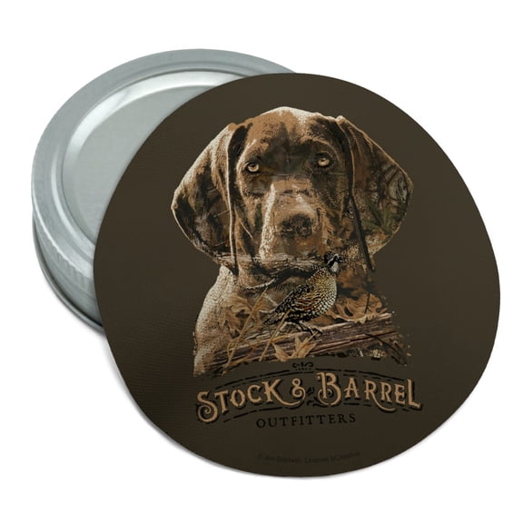 Stock and Barrel Outfitters Pointer Dog Quail Hunting Round Rubber Non-Slip Jar Gripper Lid Opener