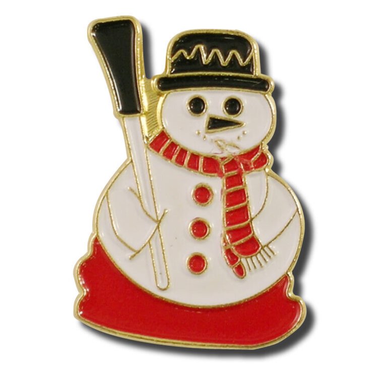 StockPins Snowman 3 Lapel Pin in Red White and Black Enamel with Gold  Finish 1 Count 