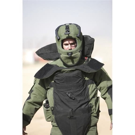 StockTrek Images PSTTMO100376M Kunduz Afghanistan - A U.S. Marine Gets Suited Up Into A German Army Eod Blast Suit Poster Print, 11 x 17